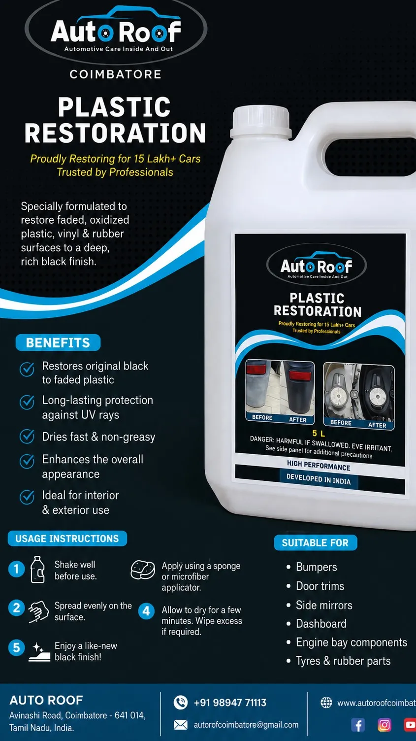 plastic Restoration manufacturer in coimbatore