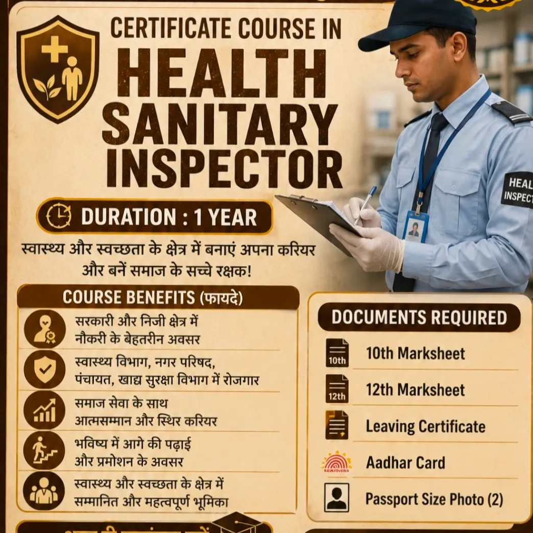 Health Sanitary Inspector course