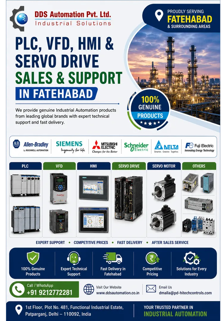 PLC, VFD, HMI & Servo Drive Sales and Support in Fatehabad
