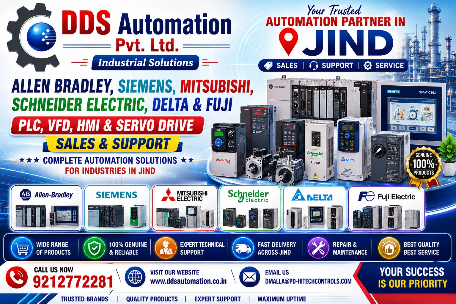 PLC, VFD, HMI & Servo Drive Sales & Support in Jind