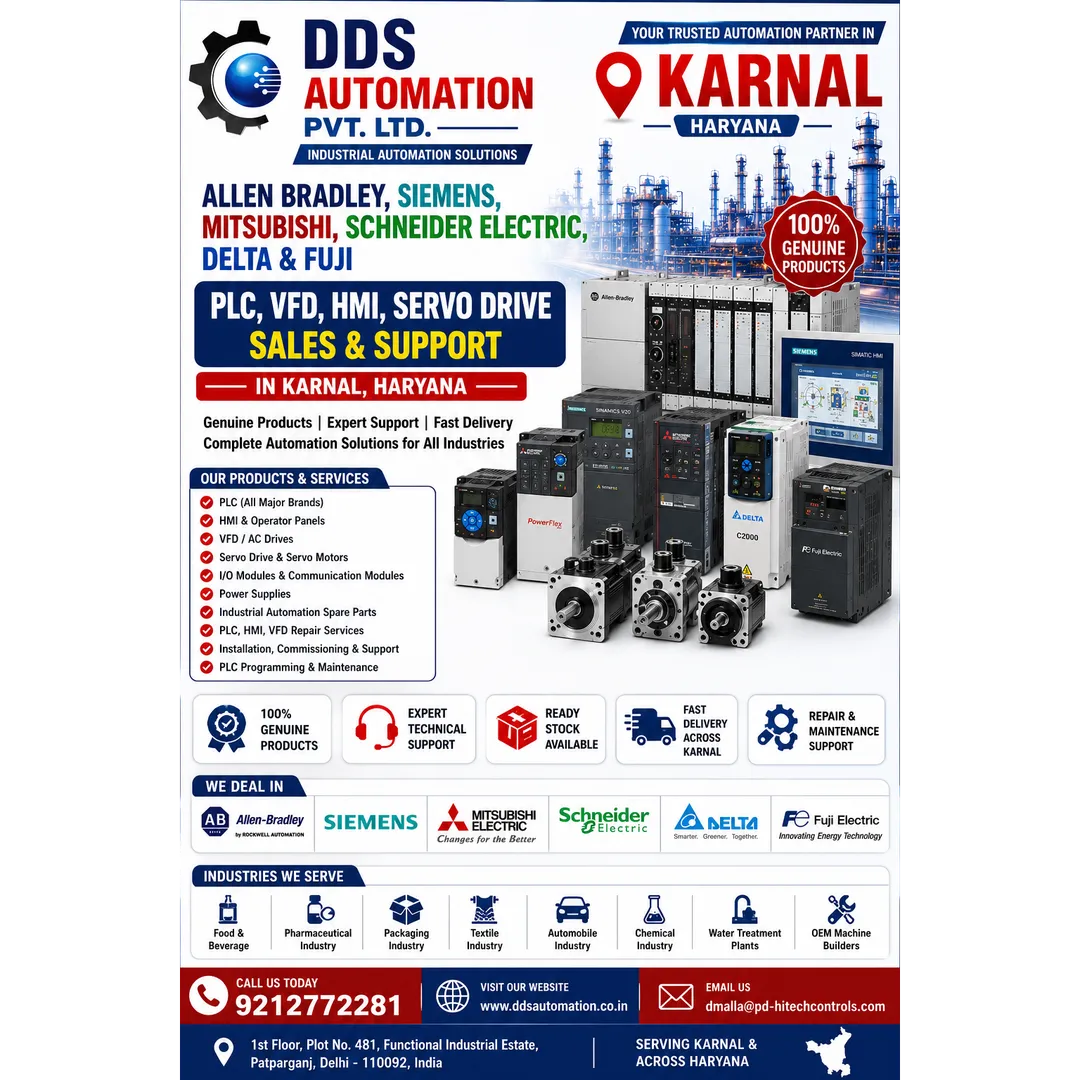 PLC, VFD, HMI & Servo Drive Sales & Support in Karnal, Haryana
