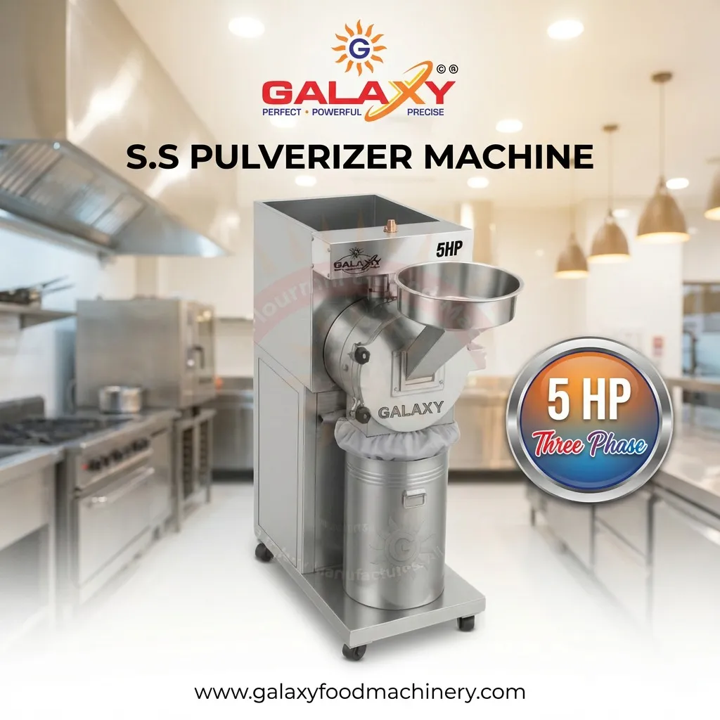 HP SS Pulverizer Machine Manufacturer | Industrial Stainless Steel Pulverizer | Galaxy Food Machiner