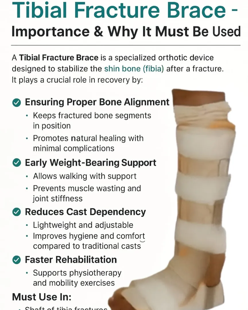 Tibia Fracture Brace – Reliable Lower Leg Support Best Rate as per order available in Kalwa West