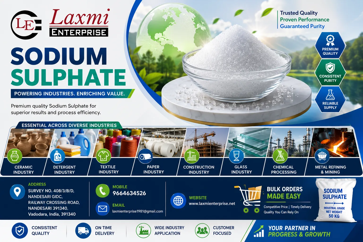 How Reliable Sodium Sulphate Supply Helps Manufacturers Avoid Production Delays