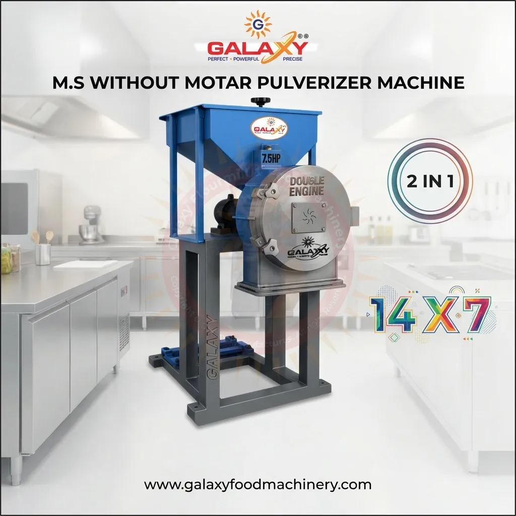 5 HP SS Pulverizer Machine Manufacturer | Heavy Duty Stainless Steel Pulverizer | Galaxy Food Machin