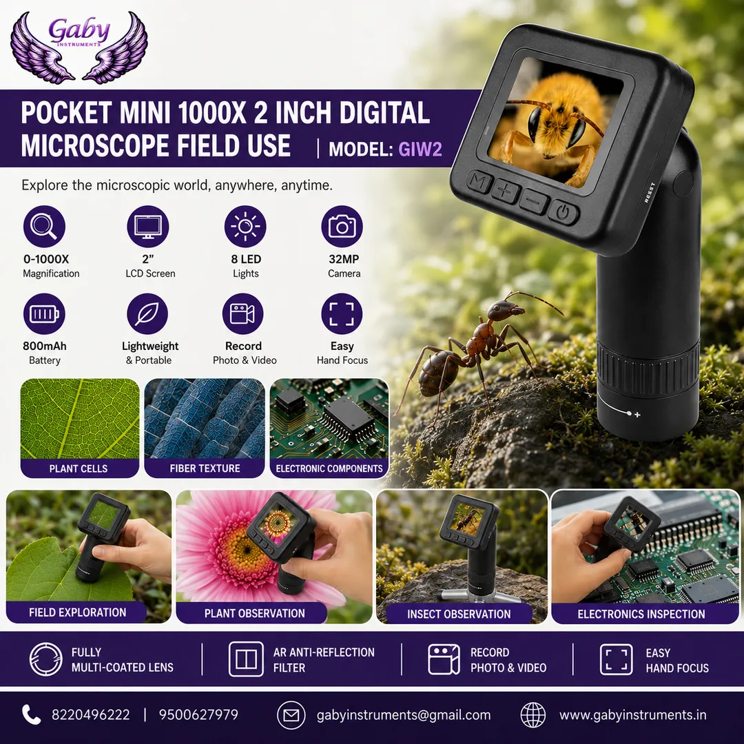 POCKET MINI 1000X 2 INCH DIGITAL MICROSCOPE FIELD USE