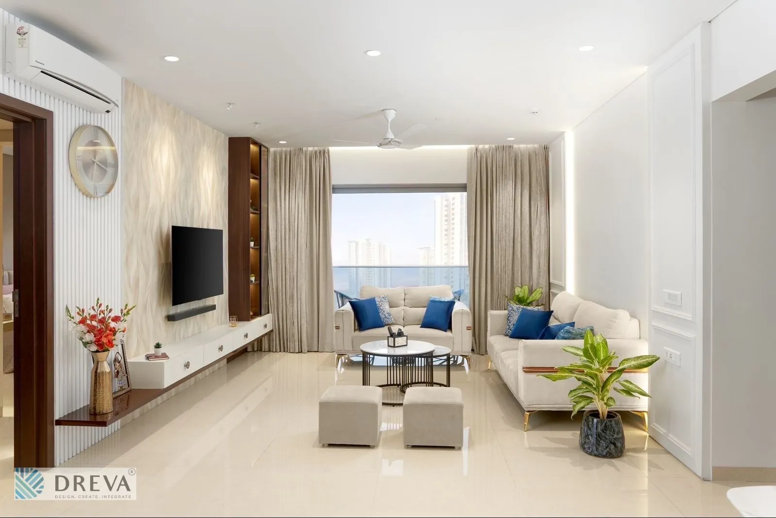 High-End Custom Furniture and False Ceiling Designs for Amanora Towers
