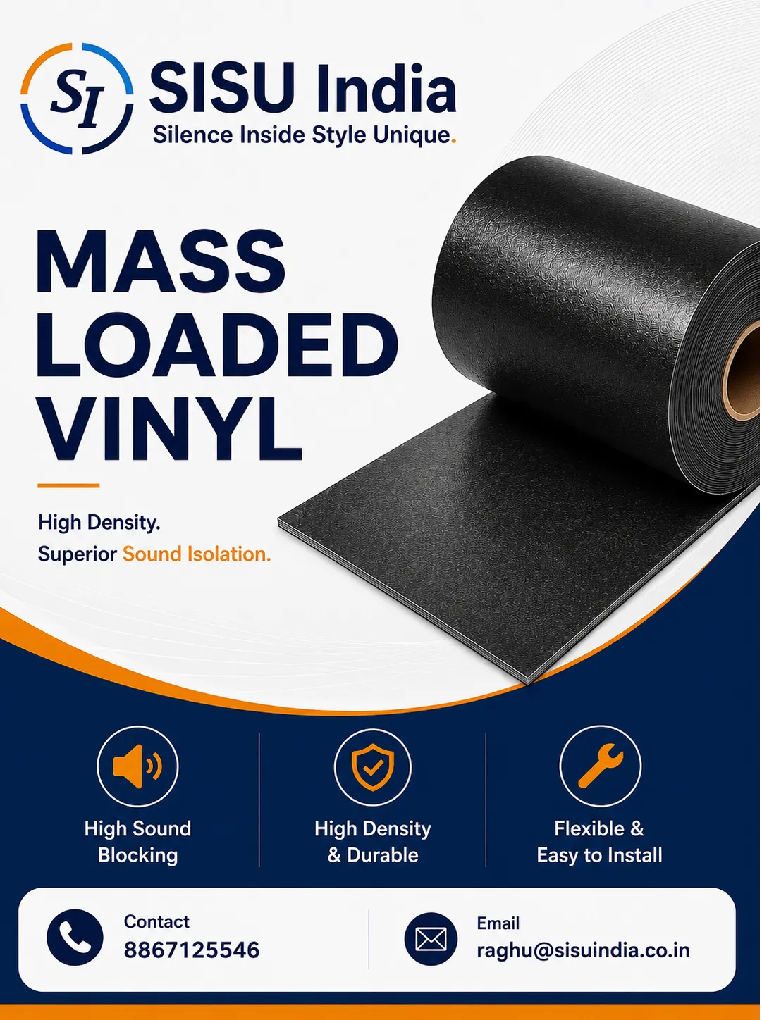 Mass Loaded Vinyl (MLV) Manufacturer in Bangalore | Soundproofing Material | SISU India