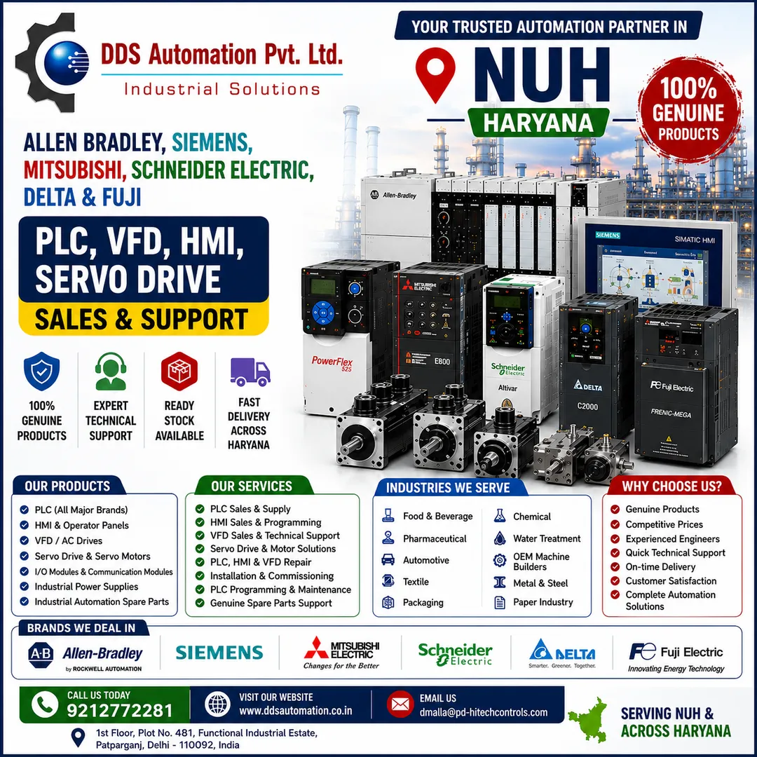 PLC, VFD, HMI & Servo Drive Sales & Support in Nuh, Haryana
