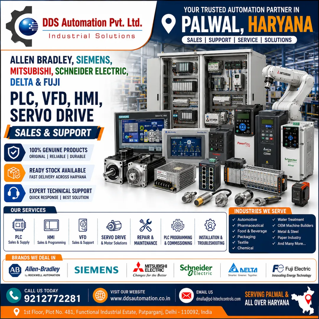PLC, VFD, HMI & Servo Drive Sales & Support in Palwal, Haryana