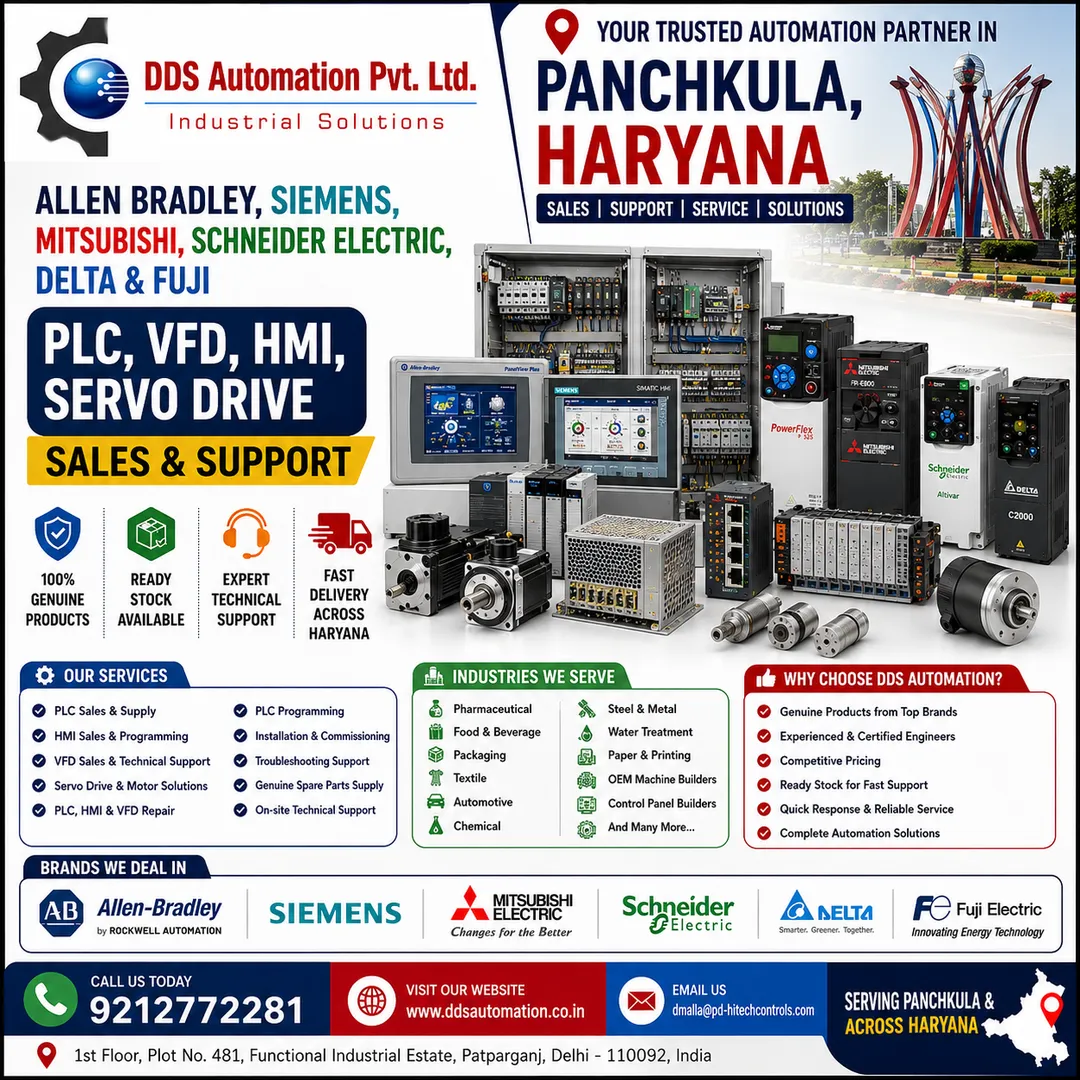 PLC, VFD, HMI & Servo Drive Sales & Support in Panchkula, Haryana