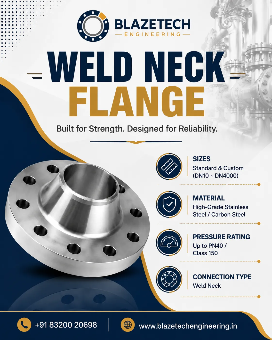 Weld Neck Flanges Supplier in India.