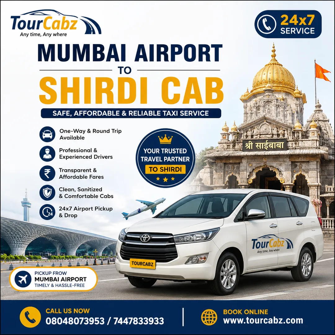 Mumbai Airport to Shirdi Cab | Affordable Taxi - TourCabz