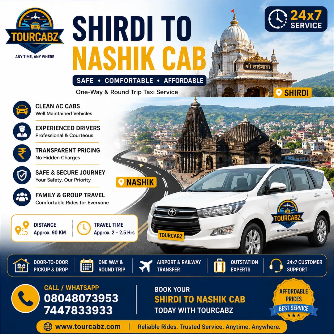 Shirdi to Nashik Cab – Safe, Comfortable & Affordable Taxi Service