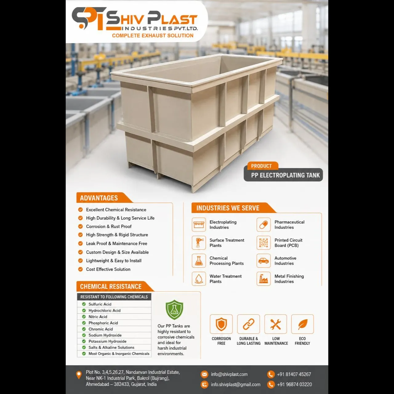 PP ELECTROPLATING TANK