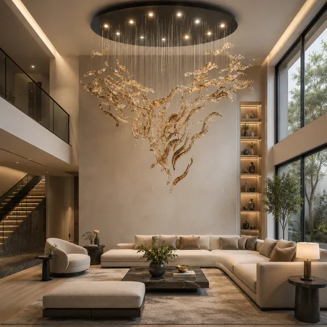 Elevate Your Home with a Luxury Double-Height Chandelier