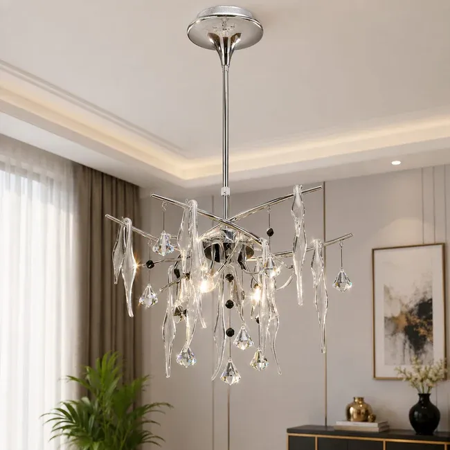 Elevate Your Interiors with a Modern Crystal Pendant Chandelier