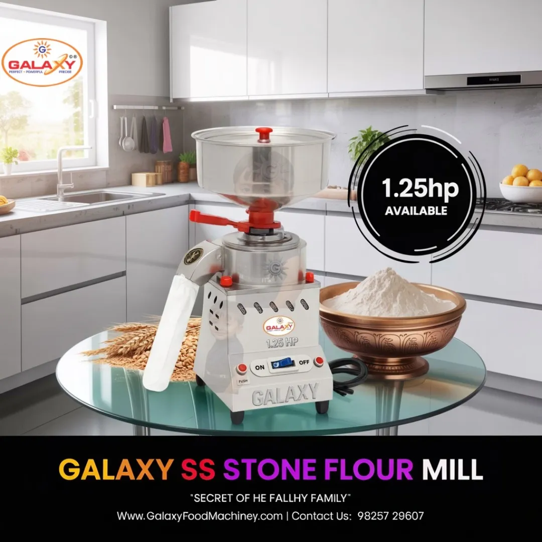 Domestic Flour Mill with 100% Copper Winding Motor | Premium Home Flour Mill | Galaxy Flour Mill