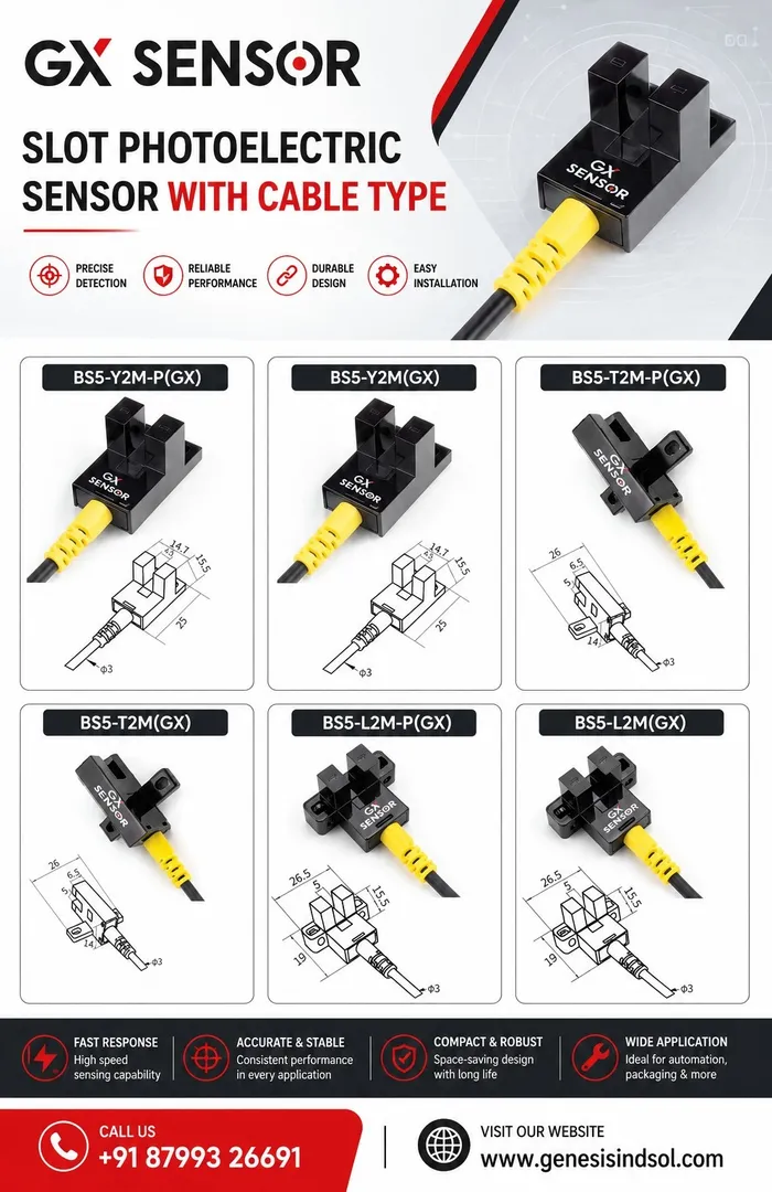 GX Sensor Slot Photoelectric Sensor with Cable Type