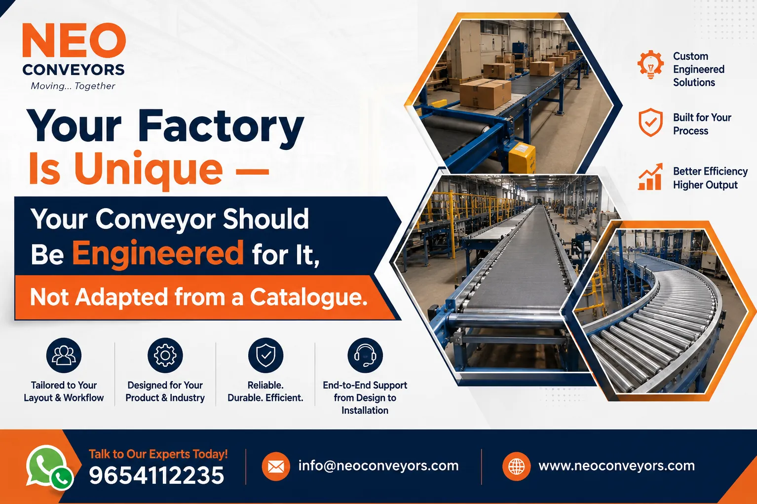 Your Factory Is Unique — Your Conveyor Should Be Engineered for It, Not Adapted from a Catalogue