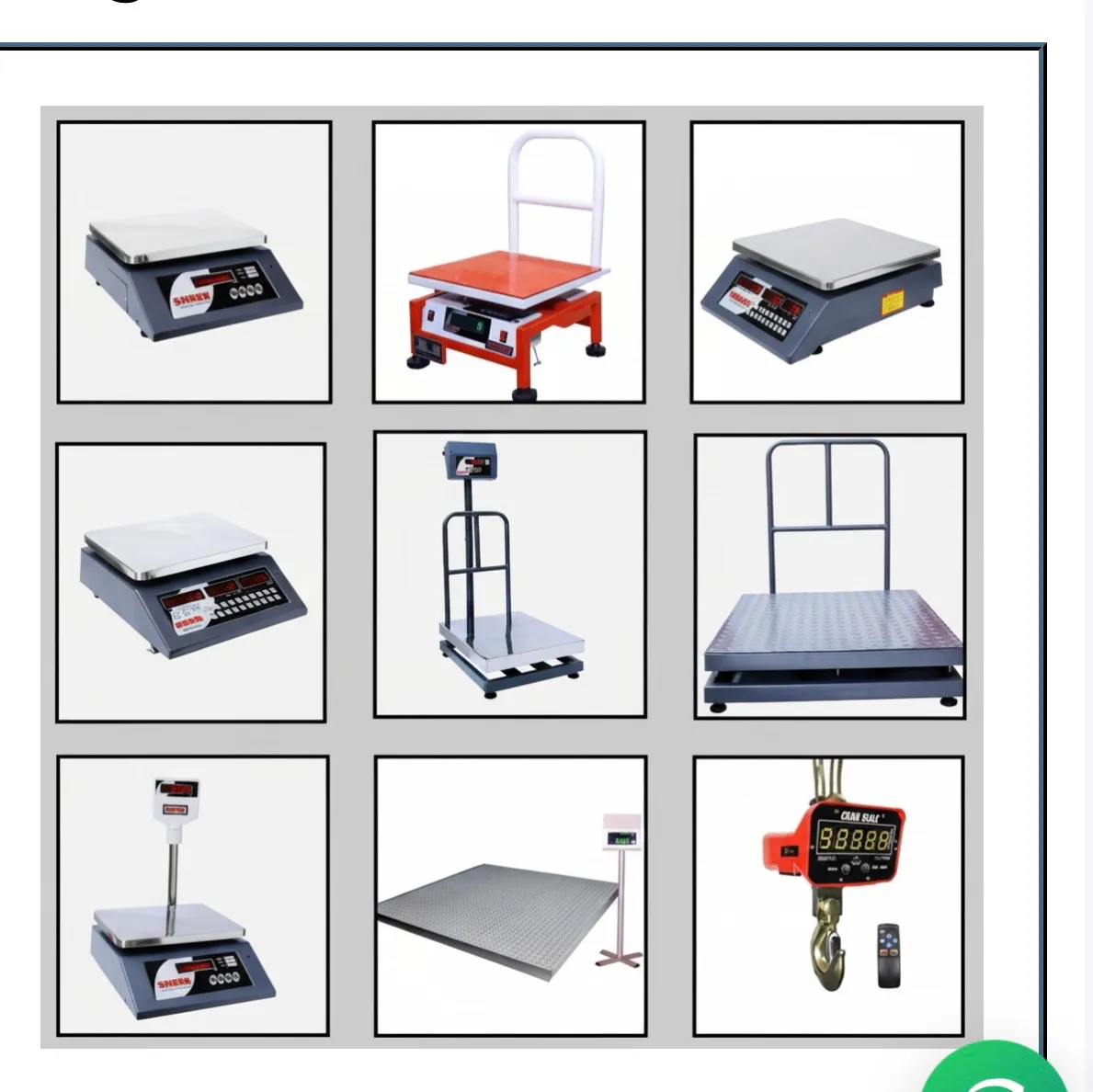 Precision & Durability You Can Trust – Shree Electronic Systems ( Weight scale , crain scale )