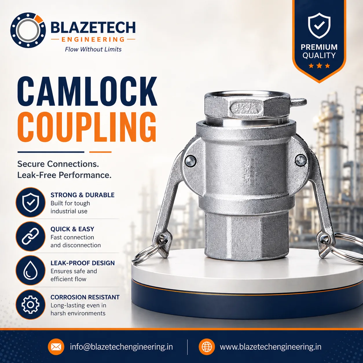 SS Camlock Coupling Exporter from India.