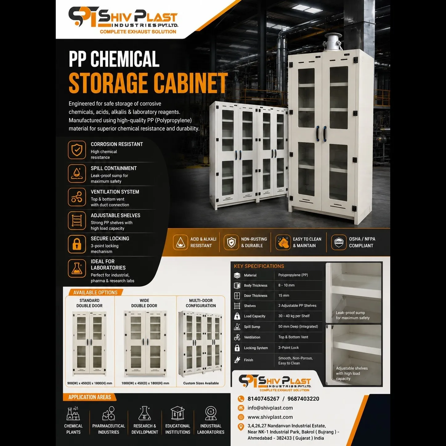 PP CHEMICAL STORAGE CABINET