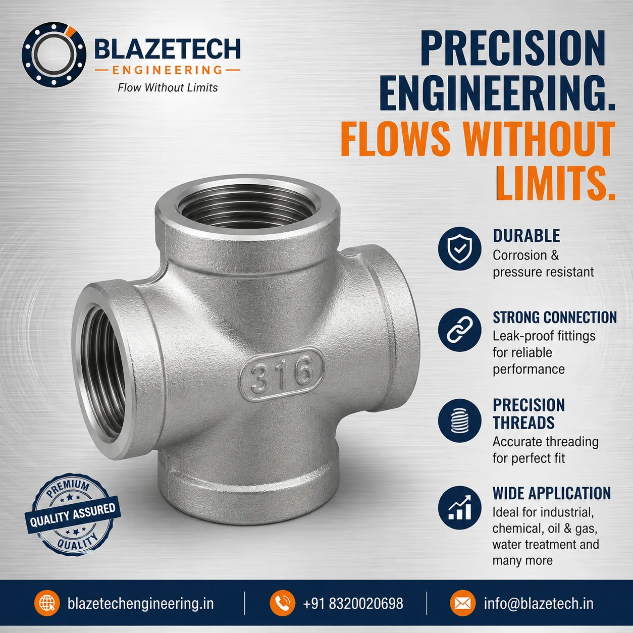 Threaded Cross Supplier in India.