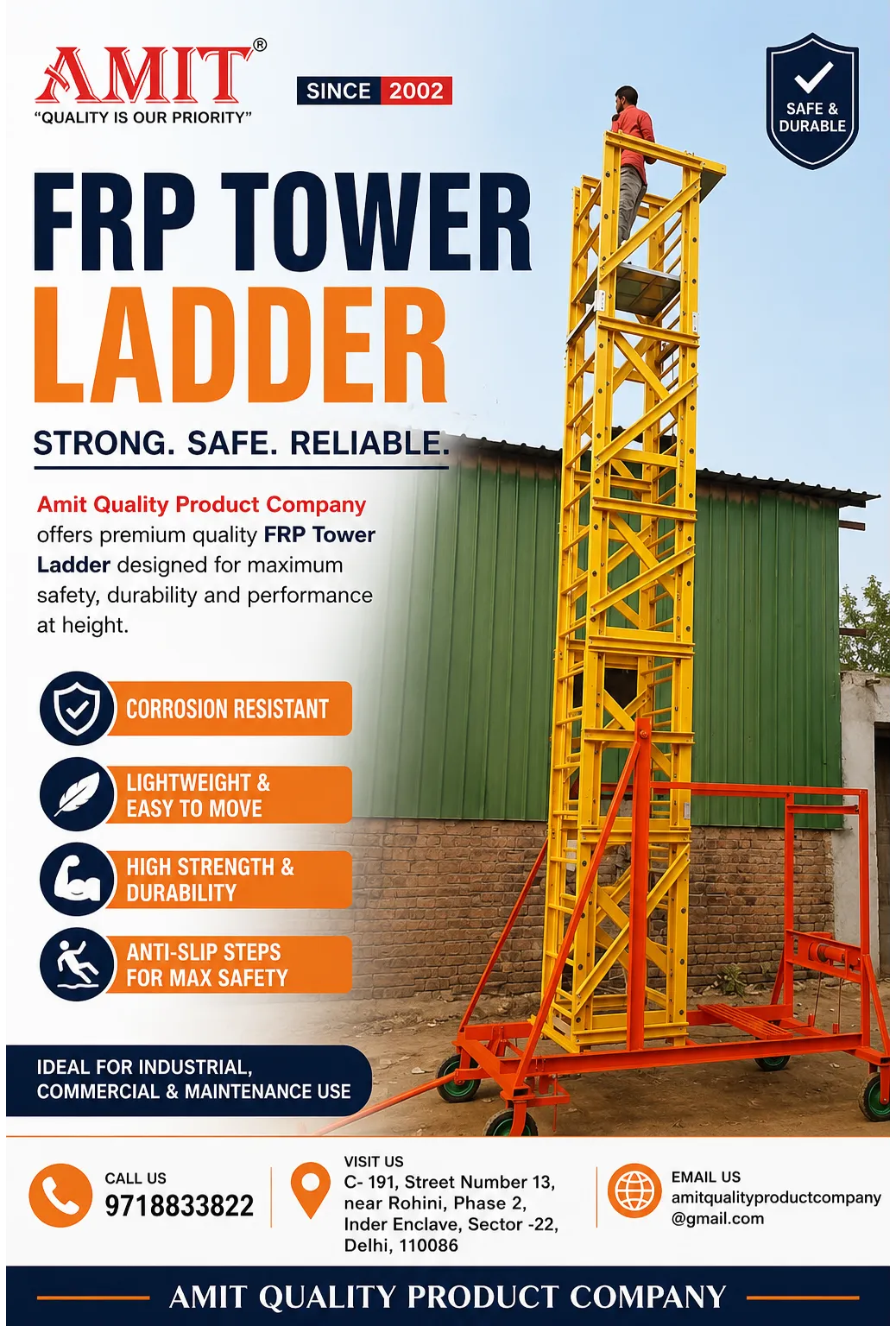 FRP Tiltable Tower Ladder.