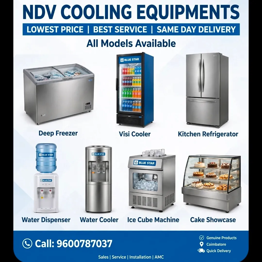 Ndv Cooling Equipments | Blue Star Authorised Commercial Visi Cooler Dealers In Coimbatore