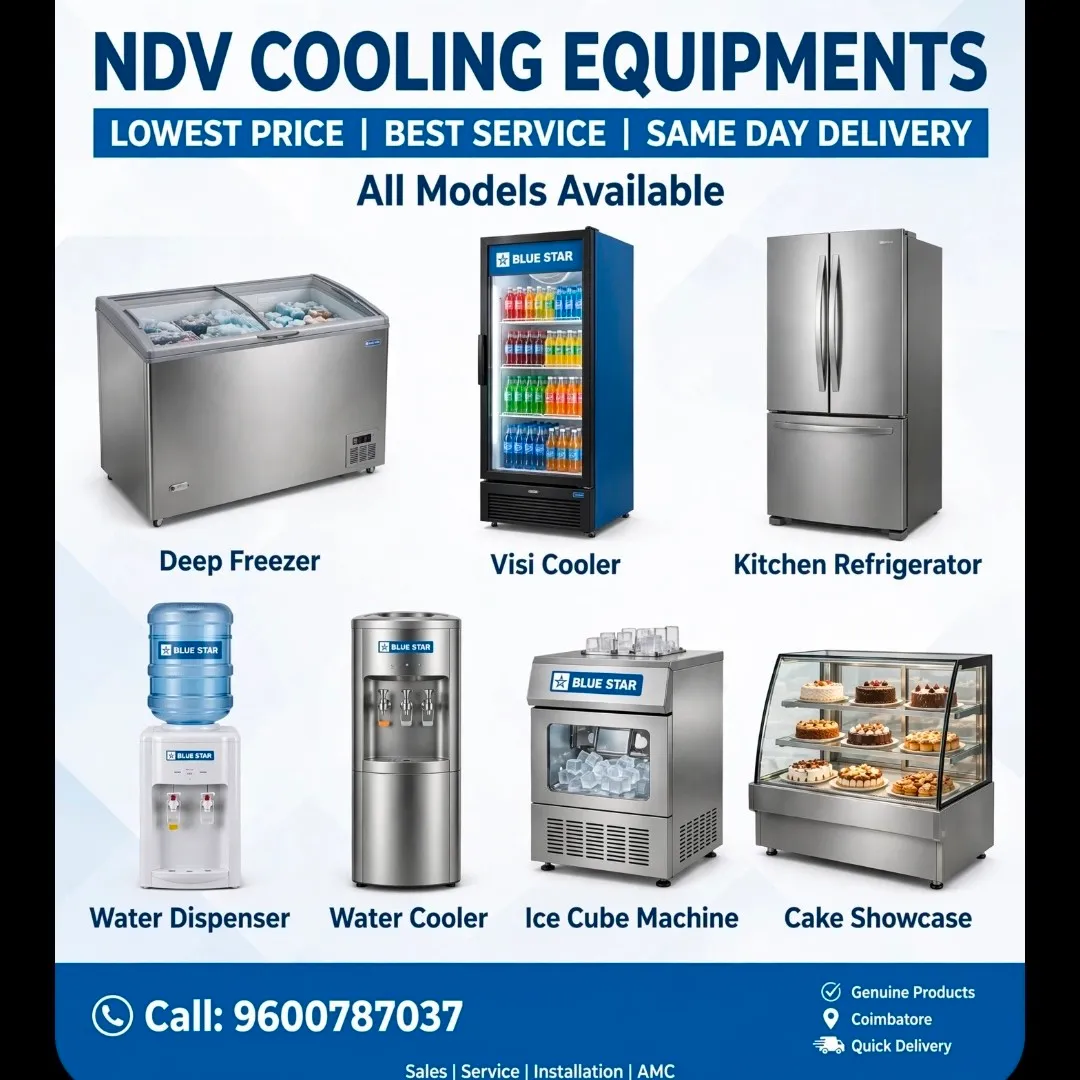 Ndv Cooling Equipments | Blue Star Authorised Commercial Visi Cooler Dealers In Coimbatore