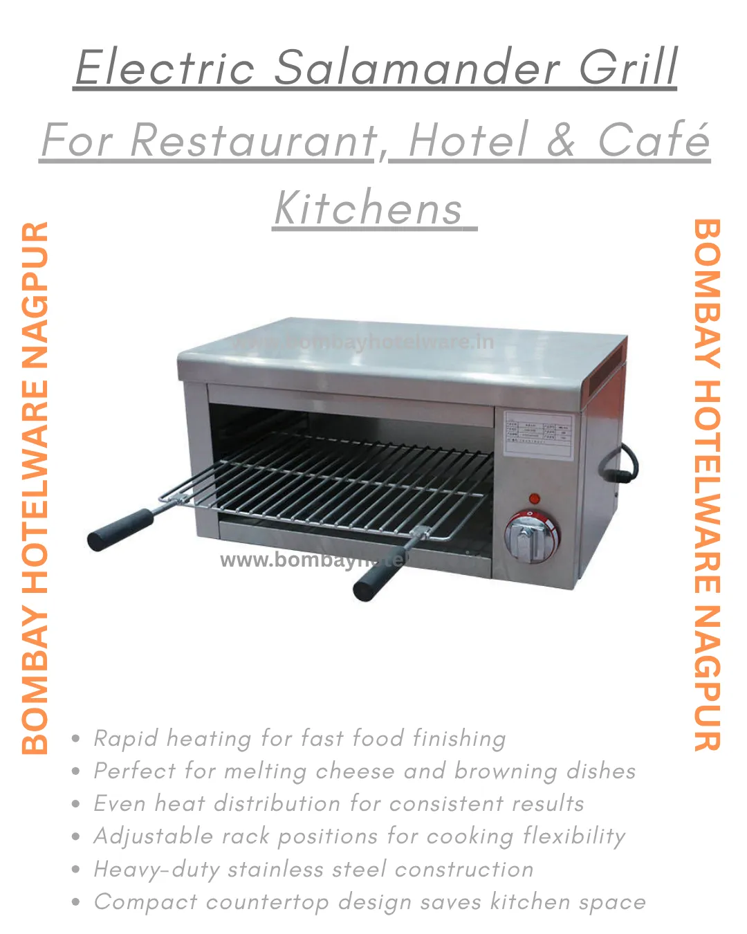 Electric Salamander Grill |Hotel Kitchen Machinery Wholesale Nagpur | Restaurant Counsultancy Nagpur