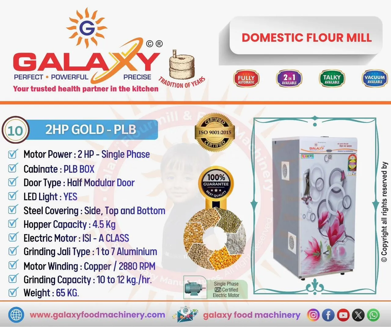 Multi Grain Atta Chakki Exporter India | Export Quality Flour Mill | Galaxy Flour Mill