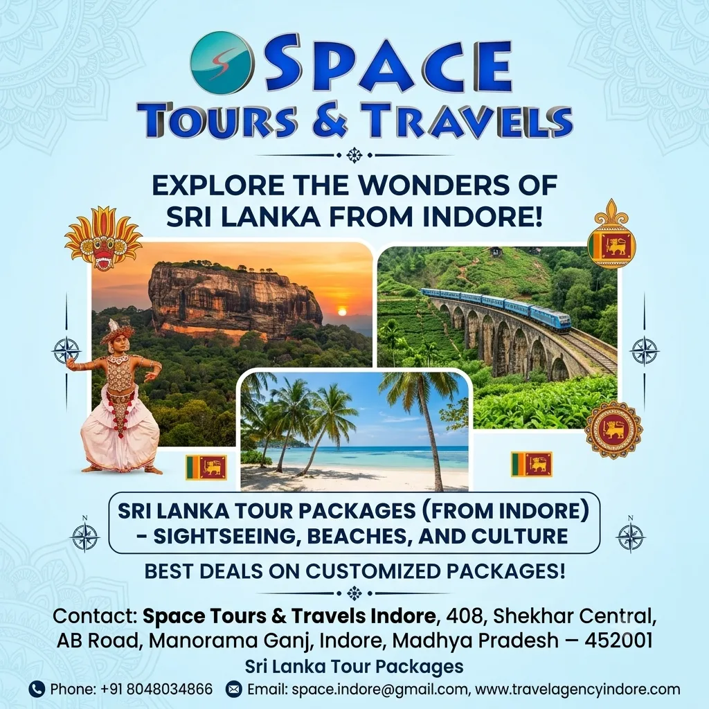 Sri Lanka Tour Packages from Indore | International Holiday Packages by Space Tours & Travels Indore