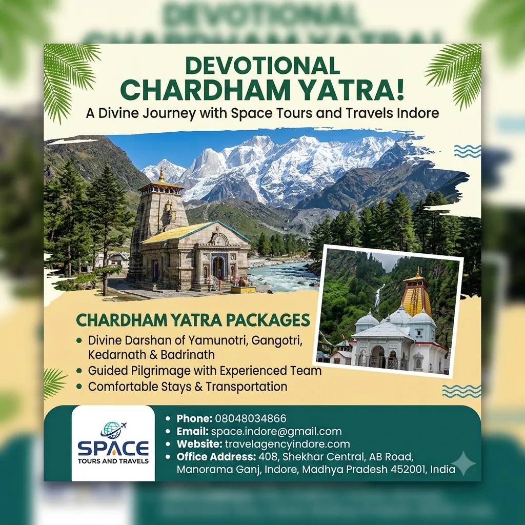 Char Dham Tour Packages from Indore | Space Tours and Travels Indore 🛕