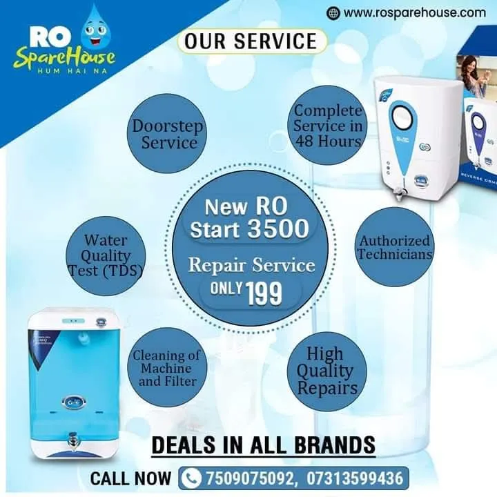 RO WATER purifier service in indore