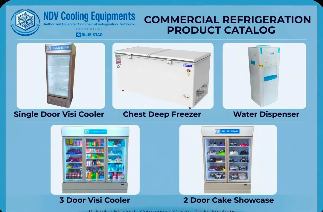 Ndv Cooling Equipments | Blue Star Authorised Commercial Deep Freezer Dealers In Coimbatore