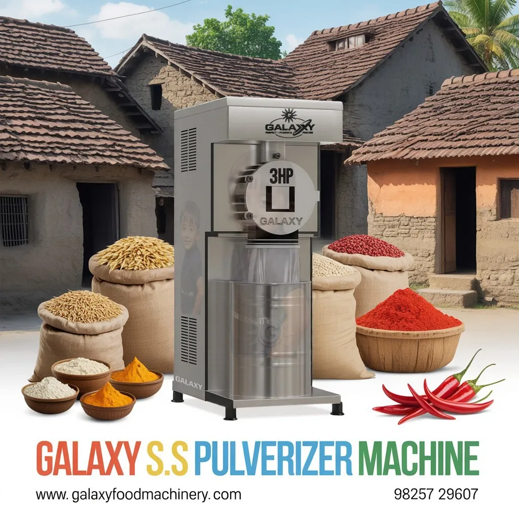 2 HP Double Chamber Pulverizer Manufacturer | Commercial Grinding Machine | Galaxy Food Machinery