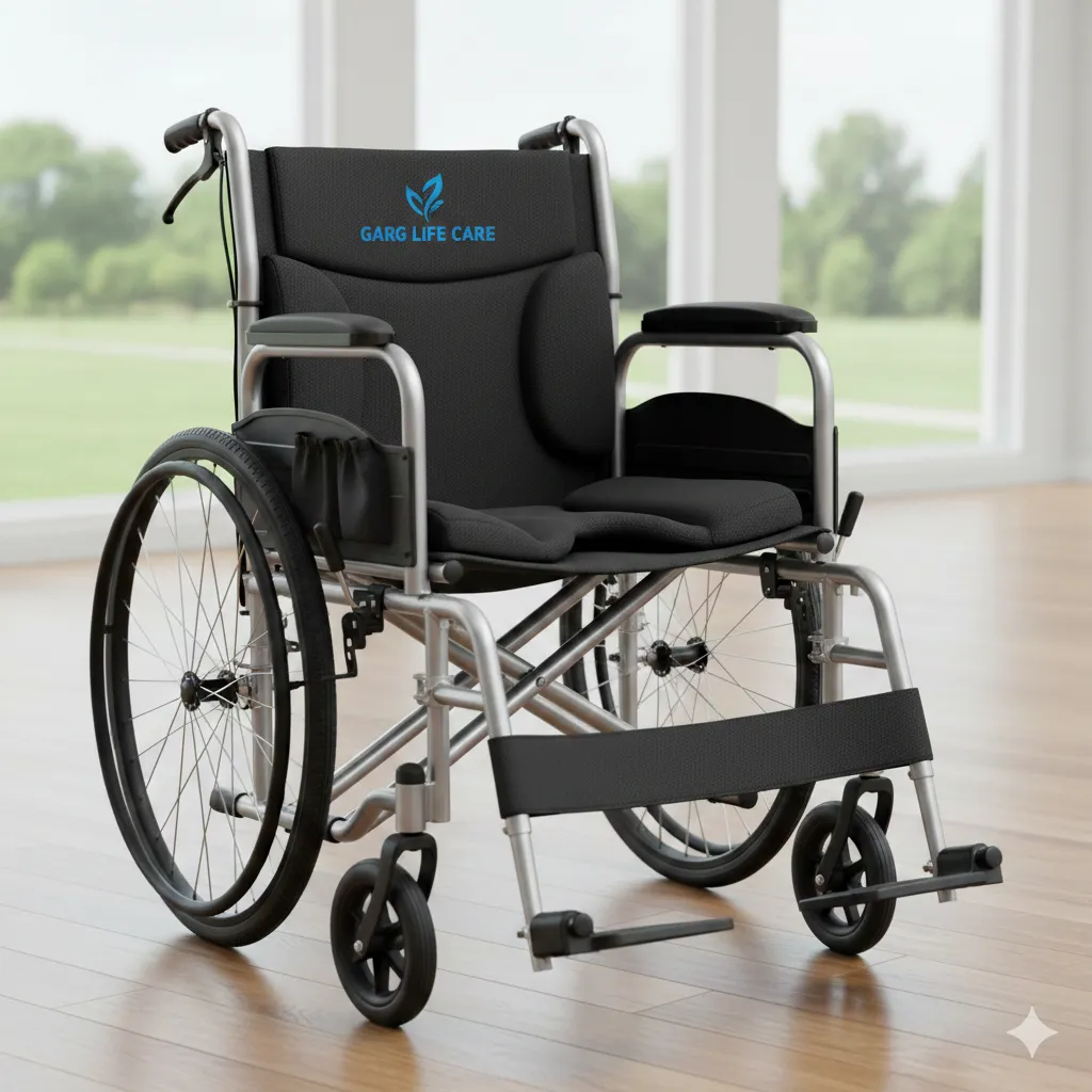 Folding Wheelchair on Rent & Sale in Garg Life Care