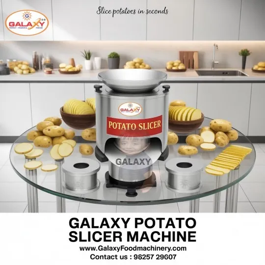 Potato Slicer Machine Distributor India | Commercial Potato Cutting Equipment | Galaxy Food Machiner