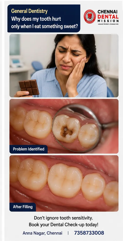Why does my tooth hurt only when I eat something sweet?