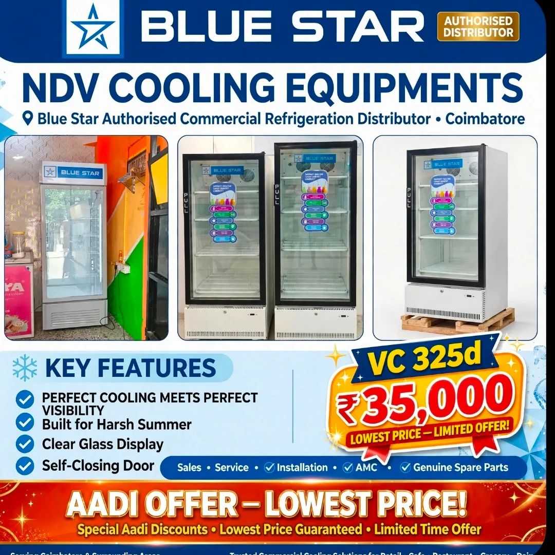 Ndv Cooling Equipments | Blue Star Authorised Commercial Visi Cooler Dealers In Coimbatore