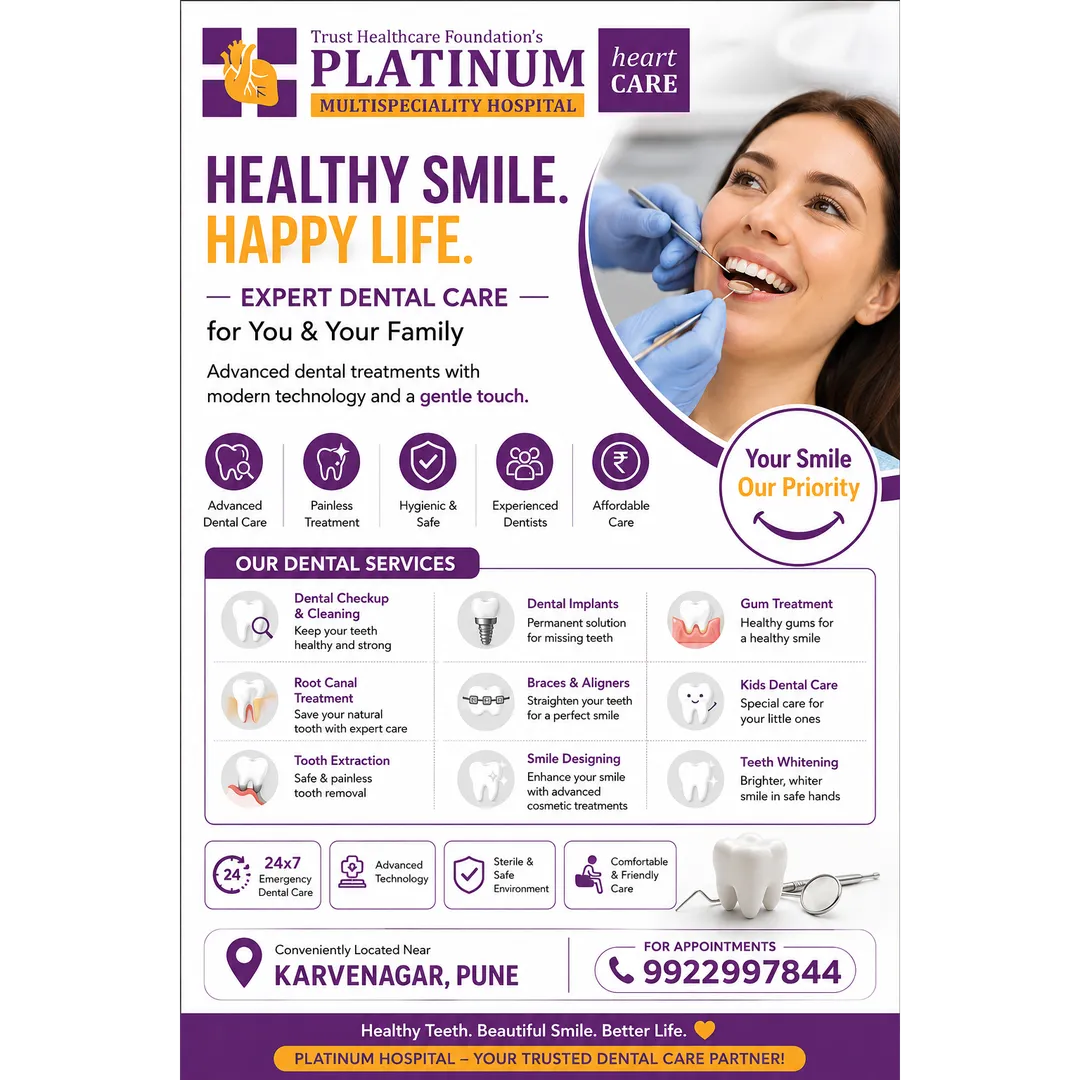Best Dental Hospital in Hinjawadi, Pune Dental care plays a vital role in maintaining healthy teeth....