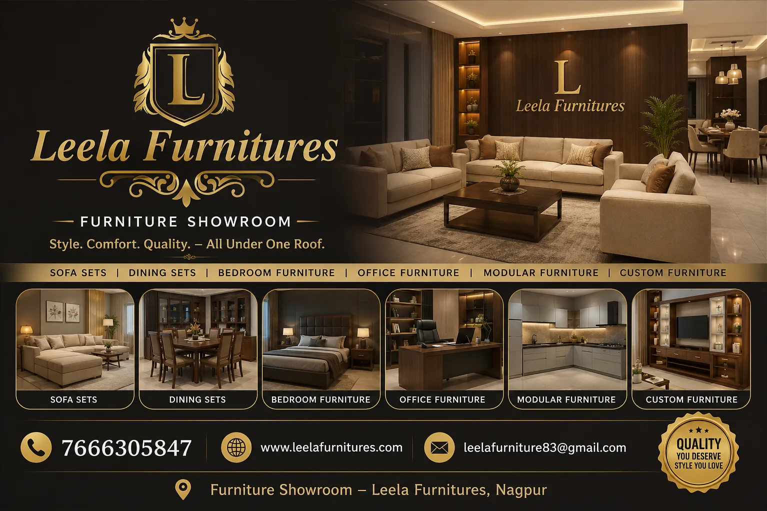 Furniture Showroom in Nagpur – Leela Furnitures Nagpur