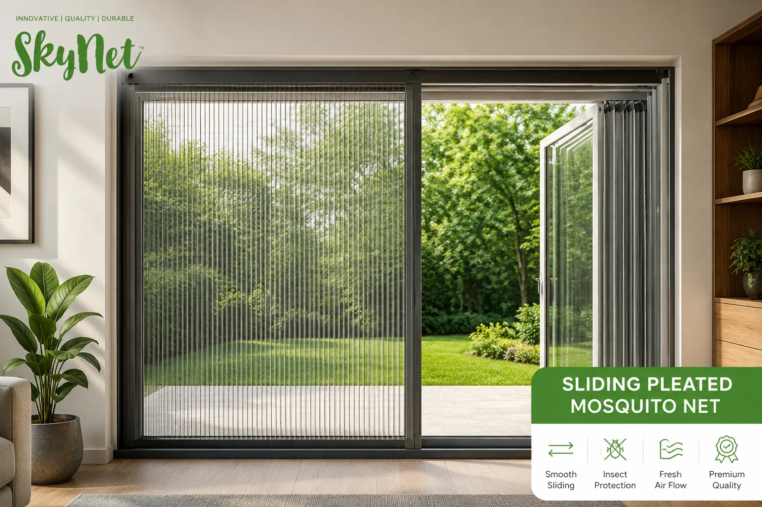 Sliding Pleated Mosquito Net Dealer and Installation Service Provider in Jaipur