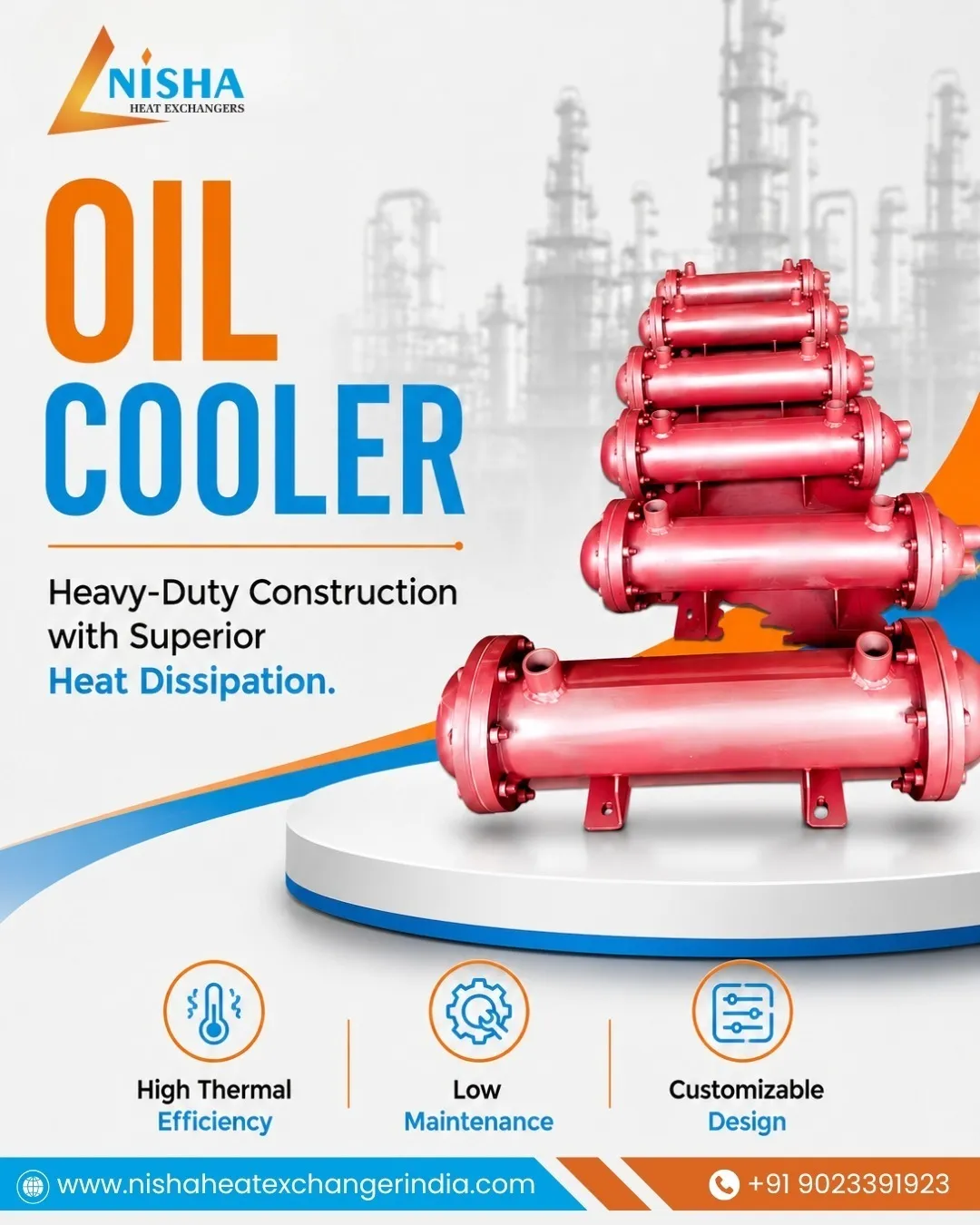 Oil Cooler Manufacturer in Ahmedabad |Nisha - Heat Exchanger Manufacturer