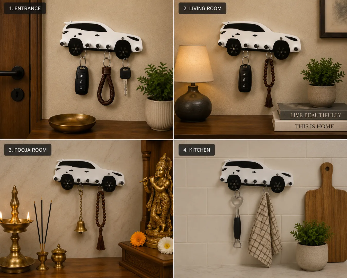 Acrylic car key stand