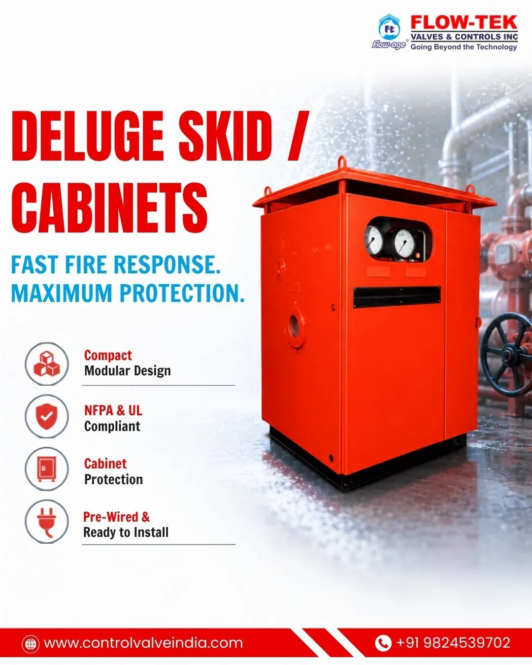 Deluge Skid/Cabinets Dealer in Ahmedabad | Flow-Tek Valves & Controls