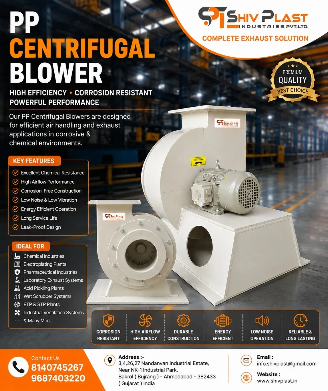 PP CENTRIFUGAL BLOWER