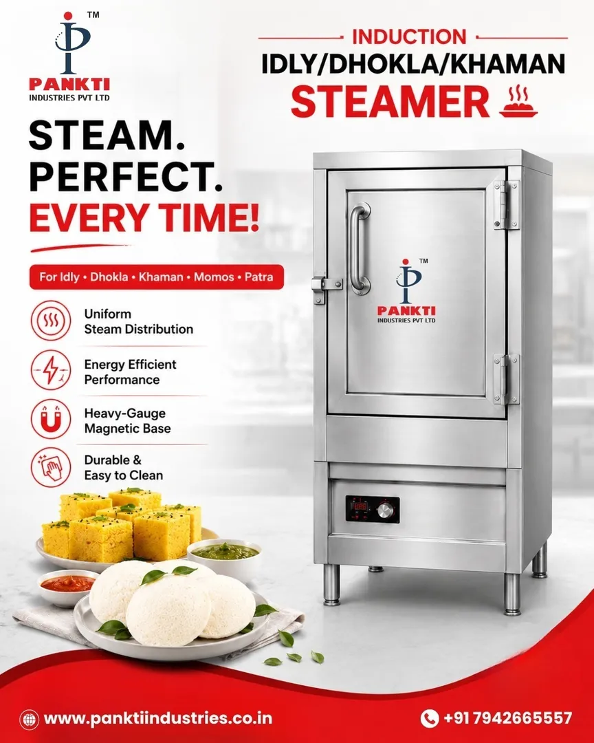 Induction Idly/Dhokla/Khaman Steamer Manufacturer in Ahmedabad | PANKTI INDUSTRIES PVT. LTD.